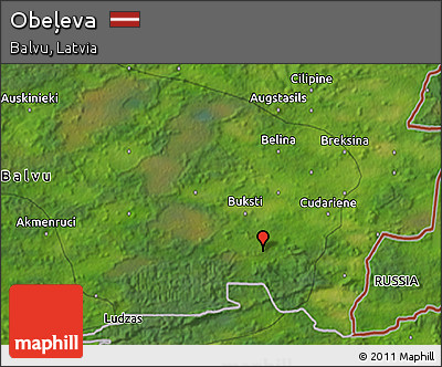Satellite 3D Map of Obeļeva