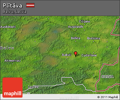 Satellite 3D Map of Plītāva