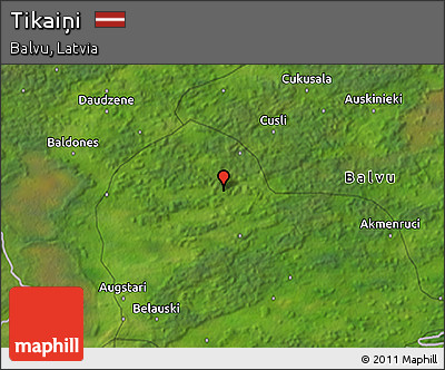 Satellite 3D Map of Tikaiņi