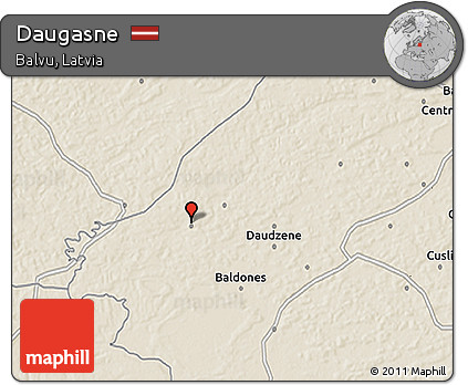 Shaded Relief 3D Map of Daugasne