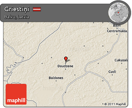 Shaded Relief 3D Map of Griestiņi