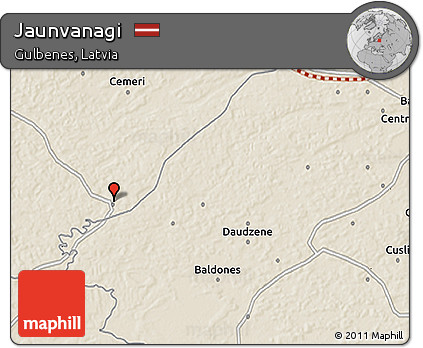 Shaded Relief 3D Map of Jaunvanagi
