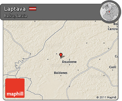 Shaded Relief 3D Map of Laptava