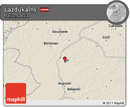 Shaded Relief 3D Map of Lazdukalns