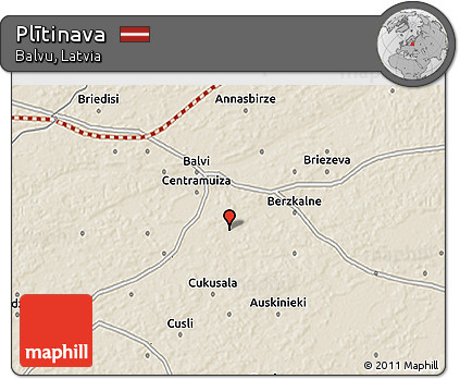 Shaded Relief 3D Map of Plītinava