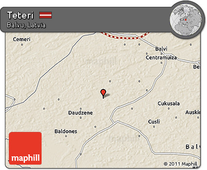 Shaded Relief 3D Map of Teteri