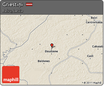 Shaded Relief 3D Map of Griestiņi