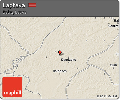 Shaded Relief 3D Map of Laptava