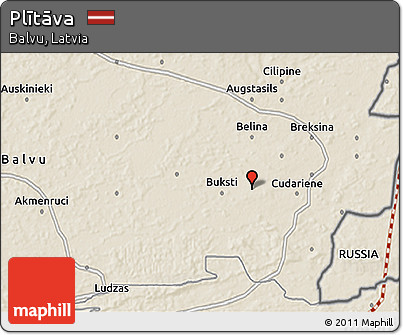Shaded Relief 3D Map of Plītāva