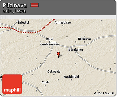 Shaded Relief 3D Map of Plītinava