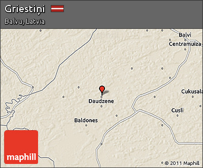 Shaded Relief 3D Map of Griestiņi