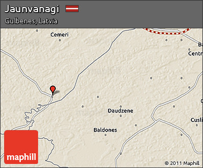 Shaded Relief 3D Map of Jaunvanagi