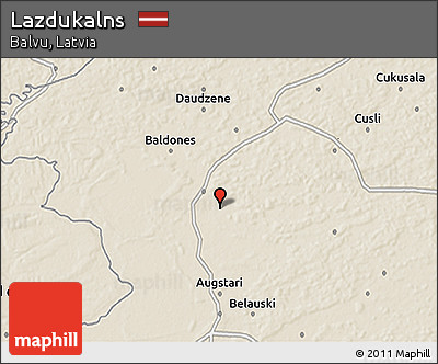 Shaded Relief 3D Map of Lazdukalns