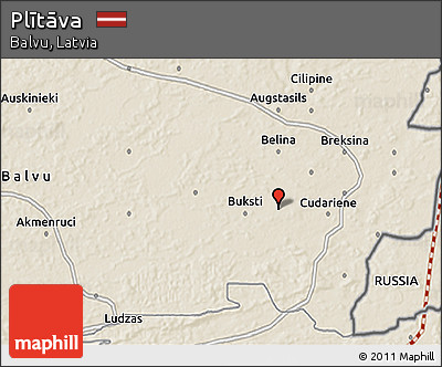Shaded Relief 3D Map of Plītāva
