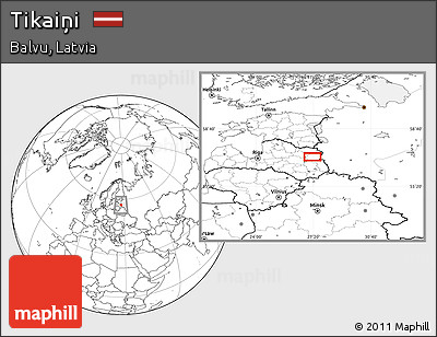 Blank Location Map of Tikaiņi