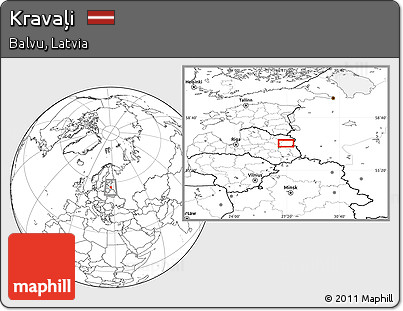 Blank Location Map of Kravaļi