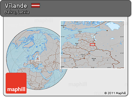 Gray Location Map of Vīlande, hill shading