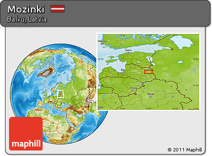 Physical Location Map of Mozinki