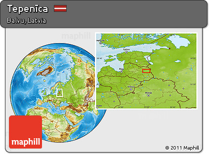 Physical Location Map of Tepenīca