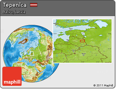 Physical Location Map of Tepenīca