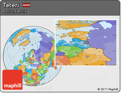 Political Location Map of Teteri
