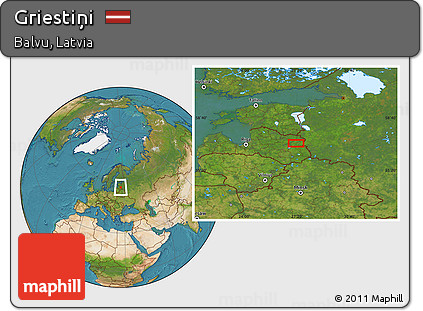 Satellite Location Map of Griestiņi