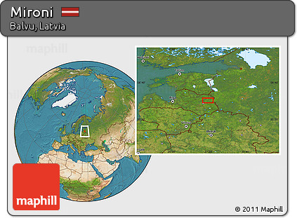 Satellite Location Map of Mironi