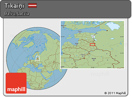Savanna Style Location Map of Tikaiņi