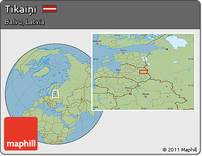 Savanna Style Location Map of Tikaiņi