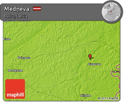 Physical Map of Medņeva
