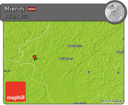 Physical Map of Mieriņi