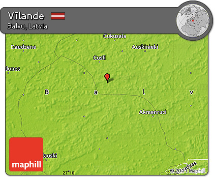 Physical Map of Vīlande