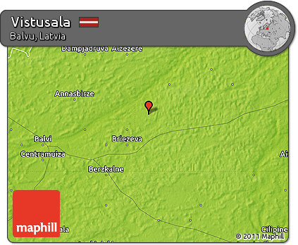 Physical Map of Vistusala