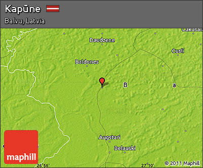 Physical Map of Kapūne