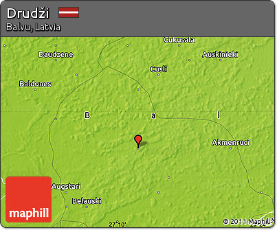 Physical Map of Drudži