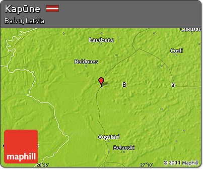 Physical Map of Kapūne