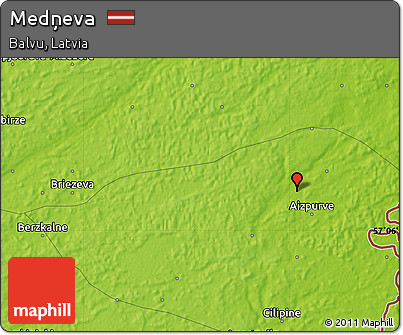 Physical Map of Medņeva