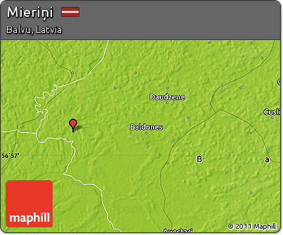 Physical Map of Mieriņi