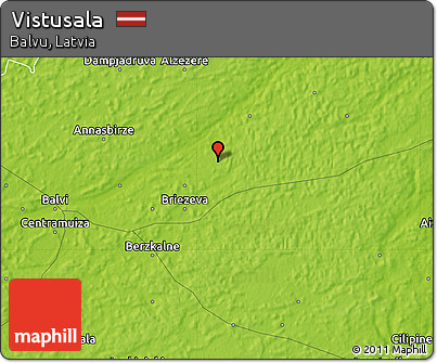 Physical Map of Vistusala
