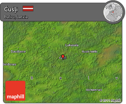Satellite Map of Čušļi