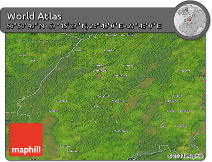 Satellite Map of the Area around 57° 3' 8" N, 27° 16' 29" E