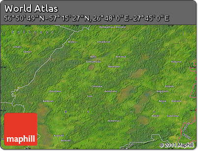Satellite Map of the Area around 57° 3' 8" N, 27° 16' 29" E