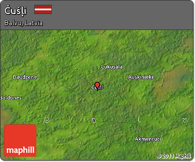 Satellite Map of Čušļi
