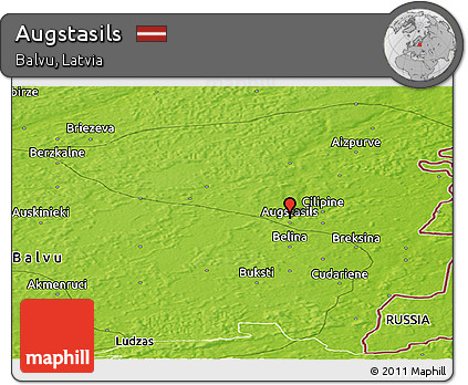 Physical Panoramic Map of Augstasils