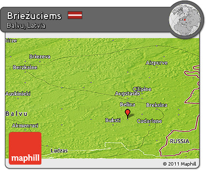 Physical Panoramic Map of Briežuciems
