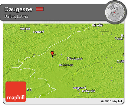 Physical Panoramic Map of Daugasne