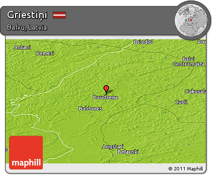 Physical Panoramic Map of Griestiņi