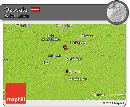 Physical Panoramic Map of Ozosala