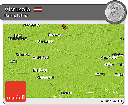 Physical Panoramic Map of Vistusala