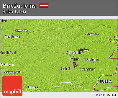 Physical Panoramic Map of Briežuciems
